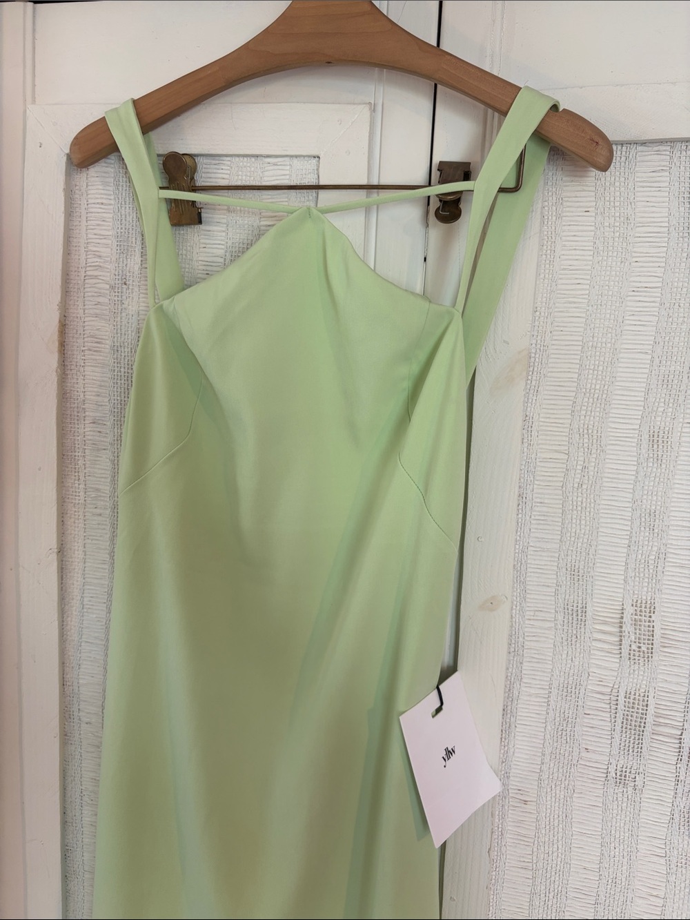 Yllw The Label Pastel Lime Green Strappy Midi Dress NWT SZ M - Picture 8 of 11